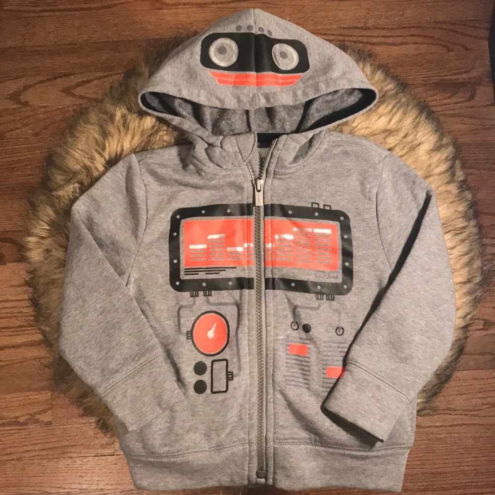 Old Navy Robot Hoodie. Toddler Boy Size 2T